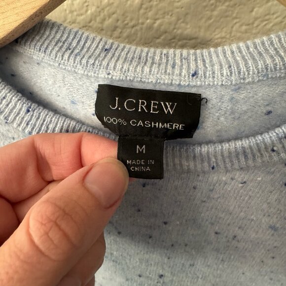J. Crew Everyday Cashmere Crewneck Knit Sweater in Donegal Size Medium - Picture 4 of 6